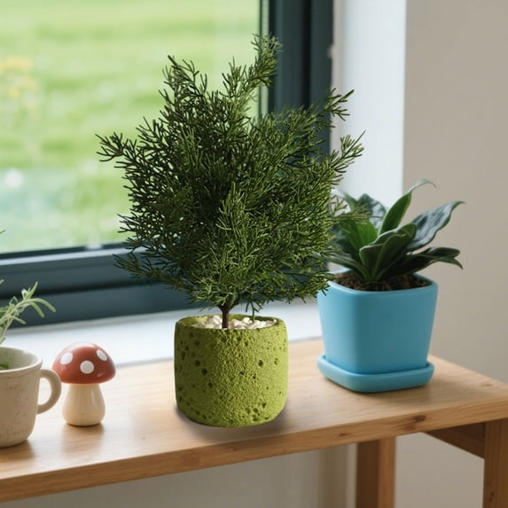Kraoden Artificial Potted Plants, Decorative Small Faux Bonsai for Home & Office, No Maintenance Greenery, Perfect for Living Room & Desktop Decor