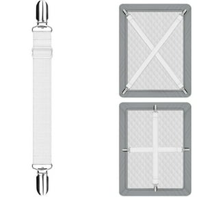 4 Pc Sheet Grippers Bed Elastic Straps Fasteners Clasp Suspender Clips ...