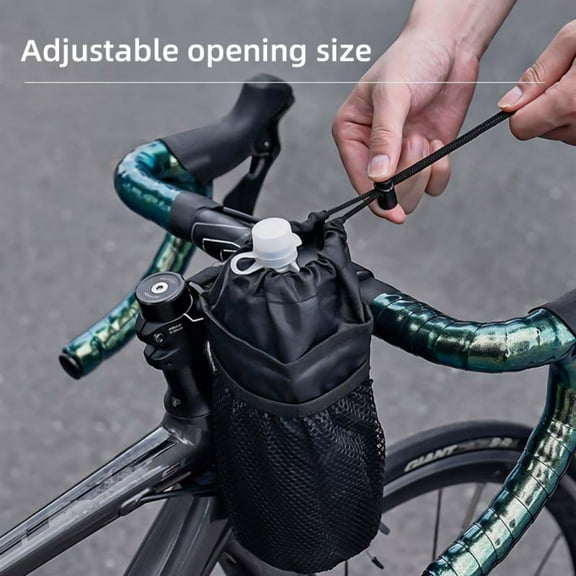 Kraoden Bike Handlebar Bag Lightweight Waterproof Front Frame Water Bottle Holder Bag Large Capacity Insulated Handlebar Bottle Cup Bag for Road Mountain Bicycle Outdoor Cycling