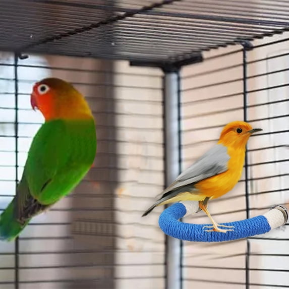 Kraoden Birds Standing Rod Cage Claw Sharpening Stick for Small Pet Birds, Durable Rope Chewing Toy, Easy to Install and Convenient for Birdcage