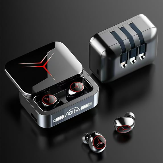 Kraoden Bluetooth Headphones V5.2 Wireless Earbuds with 60H Battery Life, IPX7 Waterproof, LED Power Display, Touch Control, Wireless Charging Case, Stereo Sound Quality