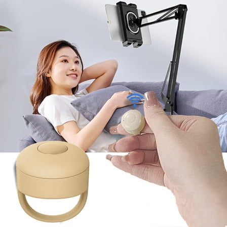 Kraoden Bluetooth Video Controller Remote for Phone, Multifunctional Page Turner & Camera Shutter, Ergonomic Finger Ring Design, Compatible with Android & iOS