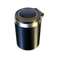 thumbnail image 1 of Kraoden Car Ashtray with Lid, Portable Ashtray for Car, Mini Car Trash Can, Detachable Stainless Steel Smokeless Ash Tray with LED Blue Light, 1 of 9