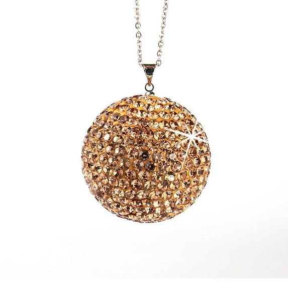 Kraoden Car Crystal Ball, Car Rear View Mirror Pendant Glisten, Car Decor Accessories Car Glisten Decoration for Women