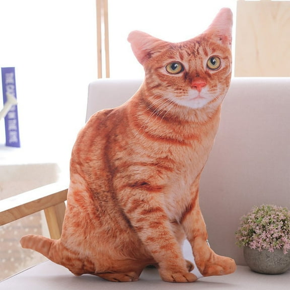 Kraoden Cat Plush Body Pillow, Cat Stuffed Animal, Soft Plush Pillow, Kitten Plush Throw Pillow Doll Big Plush Toy Decoration Doll Gift for Kids Boys