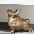thumbnail image 1 of Kraoden Ceramic Bull Figurine, Home and Office Desk Decoration, Wealth & Luck Symbol, Auspicious Craft Gift for Friends and Family, 1 of 6