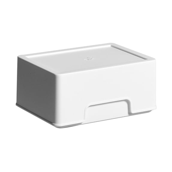 Kraoden Cosmetic Organizer Drawer Storage Box, Multifunctional Plastic Caddy with Secure Lid for Makeup and Sundries, Easy Access and Sorting Solution with Labels