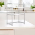 thumbnail image 1 of Kraoden Countertop Microwave Shelf, Multi-Story Kitchen Storage with No-Drill Installation, Space Saving Design for Spice & Towel Organization, 1 of 6