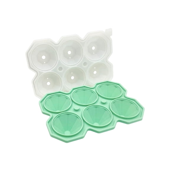 Kraoden Diamond Silicone Ice Tray for Cocktail and Beverage, Puck-Shaped Ice Mold, Easy Release and Leak-Proof Design, Food-Grade BPA-Free Silicone, Durable and Flexible Ice Cube Maker