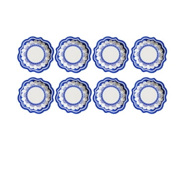 Kraoden Disposable Paper Plates for Dinner Waterproofs and Oil Proof Environmentally Friendly Paper Plates Thickened Round Tableware Paper Plates Fruit Plates