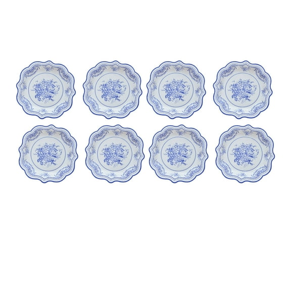 Kraoden Disposable Paper Plates for Dinner Waterproofs and Oil Proof Environmentally Friendly Paper Plates Thickened Round Tableware Paper Plates Fruit Plates