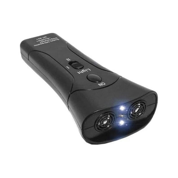 Kraoden Dog Barking Control Devices Dual Sensor Anti Barking Device with Training Deterrent Modes Dog Whistle to Stop Barking Ultrasonic Dog Barking Deterrent with LED Flashlight
