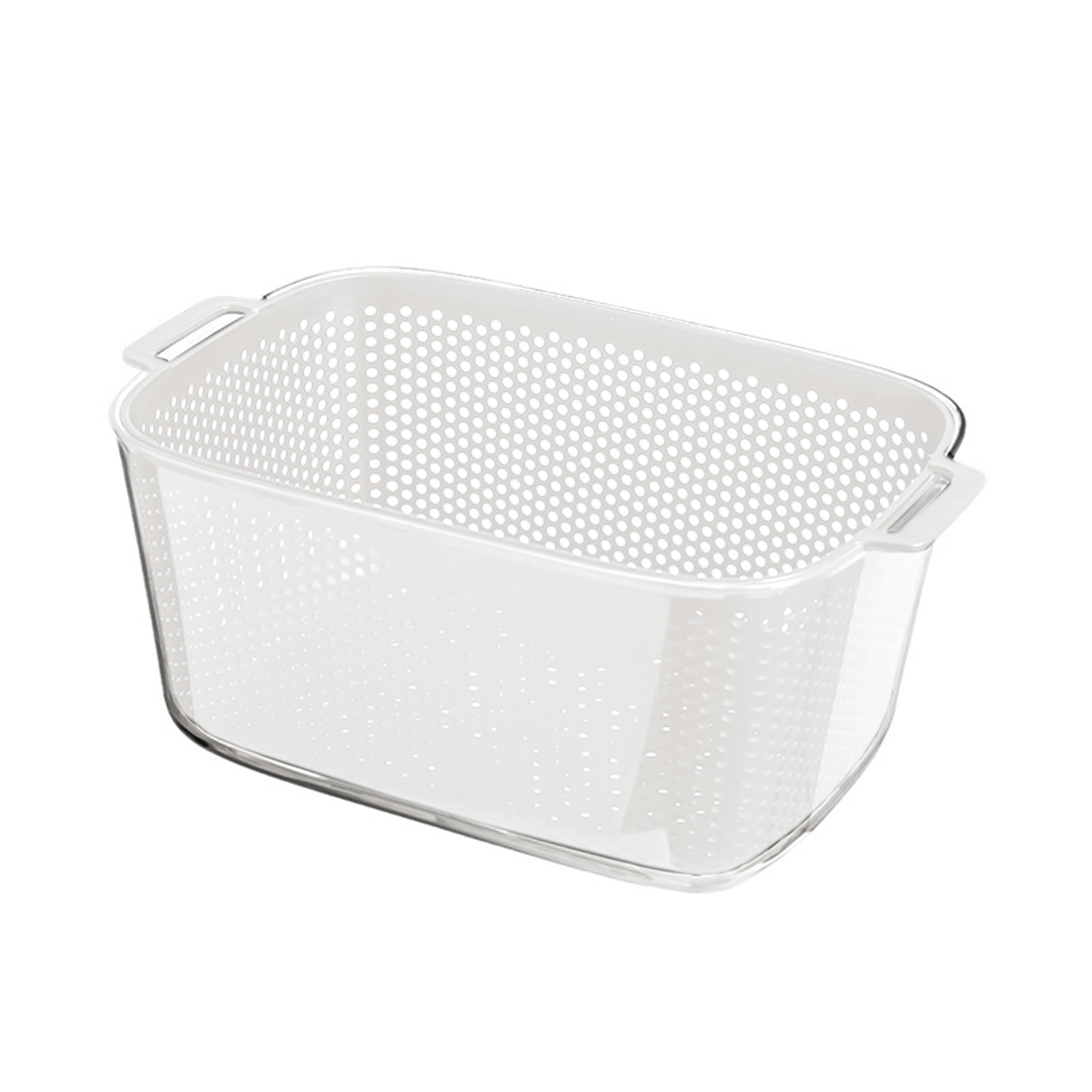 Kraoden Double Layer Colander with Cover, Portable Vegetable Washing ...