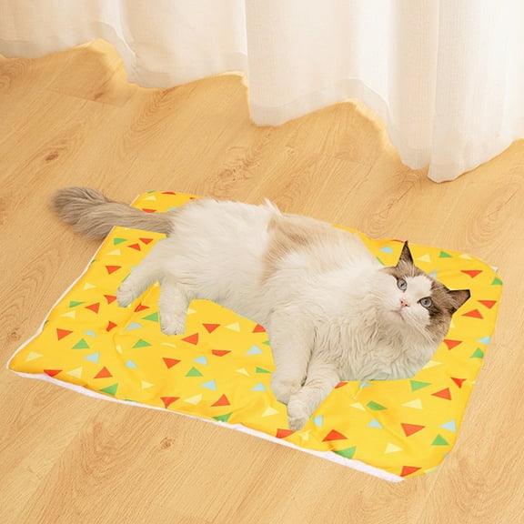 Kraoden Double Sided Pet Mat for Dogs and Cats, Self Heating, Noiseless Padded Blanket for Kennels and Cages, Machine Washable, Portable Comfort for Fall and Winter