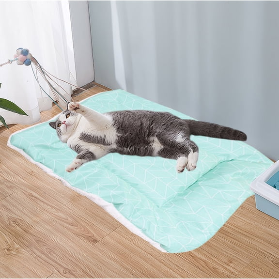 Kraoden Double-Sided Pet Mat, Self-Heating Dog and Cat Sleeping Mat, Soft Padded Blanket, Multi-Functional Pet Kennel Mat for Dogs, Cats, and Puppies, Easy to Clean
