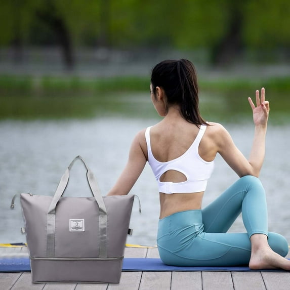 Kraoden Expandable Gym Bags Duffle Bags for Sports and Weekend Travel Large Capacity Lightweight Overnight Bags for Men and Women Travel Duffel Bags Sports Tote Bag