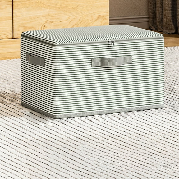 Kraoden Fabric Stackable Wardrobe Storage Box Large Capacity Drawer Organizer Box Foldable Cloth Storage Box with Lid