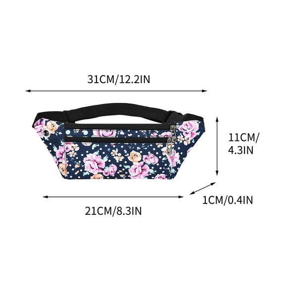 Kraoden Fashion Waist Bag Men's and Women's Casual Large Capacity Messenger Bag Men's Mobile Phone Waist Bag