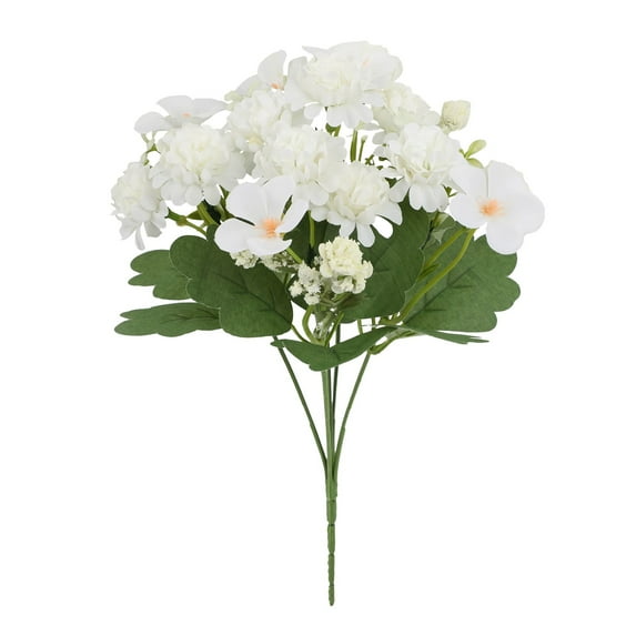 Kraoden Faux Hydrangea Chrysanthemum Bouquet, Artificial Flowers for Home Decor, Wedding Reception Centerpiece, Living Room Decoration, Versatile Silk Flower Arrangement