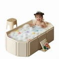 thumbnail image 1 of Kraoden Foldable Baby Bathtub with Drainage System, 5 Bath Balls and 2 Ducks, Versatile Portable Bathing Solution for Kids and Pets, Efficient Support & Long-lasting Heat Preservation, 1 of 7
