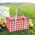 thumbnail image 1 of Kraoden Foldable Cloth Picnic Basket, Large Capacity Outdoor Storage Basket for Vegetables and Tableware, Portable Hand Carry Hamper for Spring Trips, 1 of 6