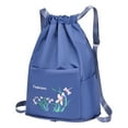 thumbnail image 1 of Kraoden Foldable Drawstring Large Capacity Embroidered Backpack, Drawstring Backpack for Women Travel Backpack, 1 of 3