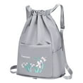 thumbnail image 1 of Kraoden Foldable Drawstring Large Capacity Embroidered Backpack, Drawstring Backpack for Women Travel Backpack, 1 of 3