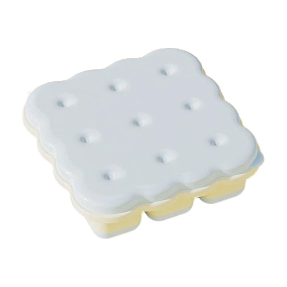 Kraoden Food-Grade Ice Cube Tray, Silicone Bottom for Easy Release, Stackable Storage, Versatile for Ice, Baby Food, Jello, Snacks, Fun Cookie Shape Molds for Freezer