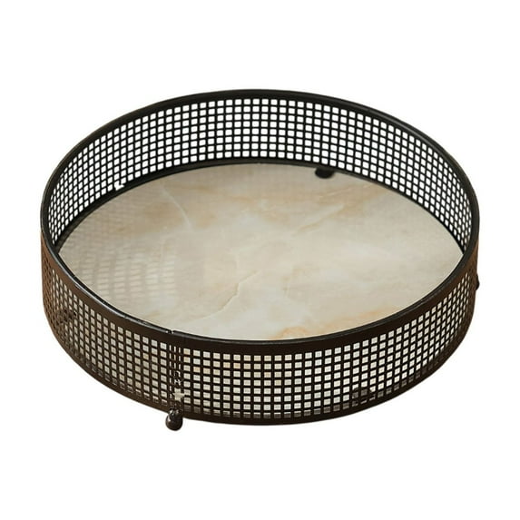 Kraoden Fruit Basket Storage Rack, Snack and Candy Holder, Living Room Fruit Tray Organizer for Home, Iron Decorative Storage Solution for Snacks and Treats