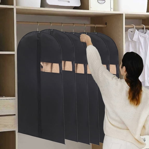 Kraoden Garment Bag Suit Bag for Closet Storage and Travel, Foldable Clothing Bag for Suits, Jackets, Shirts, Coats, Travel Suit Cover