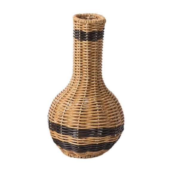 Kraoden Handwoven Wicker Vase, Natural Seagrass Rattan Flower Pot for Home Decor, Table Centerpiece, Wedding Gift, Dried Pampas Grass Display, Eco-Friendly Accent Piece