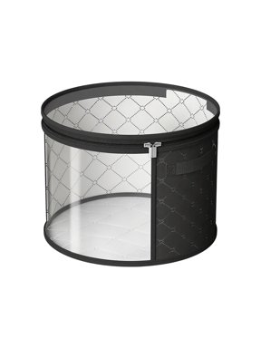 Hat Storage Organizer with Clear Window, Dustproof Zippered Bag for Wide Brim, Straw, Baseball Caps, Fedoras, Collapsible and Breathable Fabric for Travel and Home Use