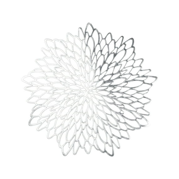 Kraoden Hibiscus Flower Hollow Placemat, Wedding Decoration Centerpiece, Durable Vinyl Table Mat for Home, Kitchen, Hotels, Parties, and Events