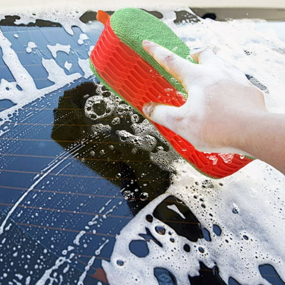 Kraoden High-Density Absorbent Car Wash Sponge, 8-Shaped Cleaning Sponge, Soft & Durable with Excellent Water Retention, Scratch-Resistant & Fade-Proof, Perfect for Gentle Car Care