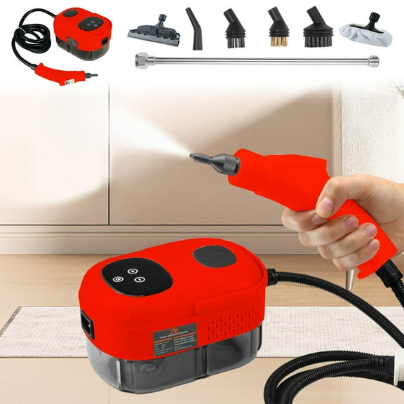 Kraoden High Pressure Steam Cleaner for Kitchen Decontamination, Portable Household Cleaning Device with 1200ml Tank & 2500W Power, Versatile for All Surfaces