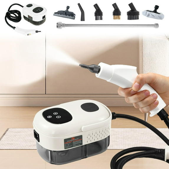 Kraoden High Pressure Steam Cleaner for Kitchen Decontamination, Portable Household Cleaning Device with 1200ml Tank & 2500W Power, Versatile for All Surfaces