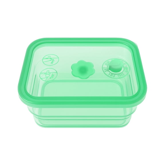 Kraoden Household Silicone Food Storage Container, Foldable High Transparency Food Dispensing Box, Ideal for Outdoor Storage, Camping, and Meal Prep, Versatile & Space-Saving Solution