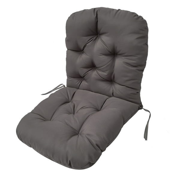 Kraoden Indoor Outdoor Chair Cushions with Backrests for Rattan Chairs, High Resilience Seat Cushion with Fastening Straps, Versatile Decorative Cushions for Garden and Dining Chairs