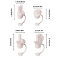 thumbnail image 1 of Kraoden Interest Gesture Straw Cap, Cute Silicone Straw Covers Cap for Cup, Dust Proof Drinking Straw Reusable Straw Tips Lids, 1 of 5