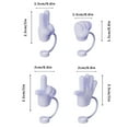 thumbnail image 1 of Kraoden Interest Gesture Straw Cap, Cute Silicone Straw Covers Cap for Cup, Dust Proof Drinking Straw Reusable Straw Tips Lids, 1 of 9