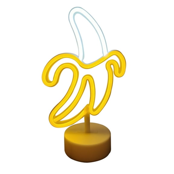 Kraoden LED Banana Neon Sign Lights Gift Hanging Decorative Neon Light USB or Battery Operated for Home Bedroom Bar Restaurant Birthday Party Gift Art Wall Decoration Light