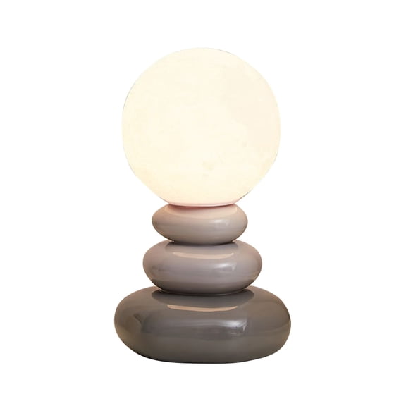 Kraoden Laminated Stone Table Lamp Bedroom Bed Romantic High Decoration Ceramic Small Table Lamp