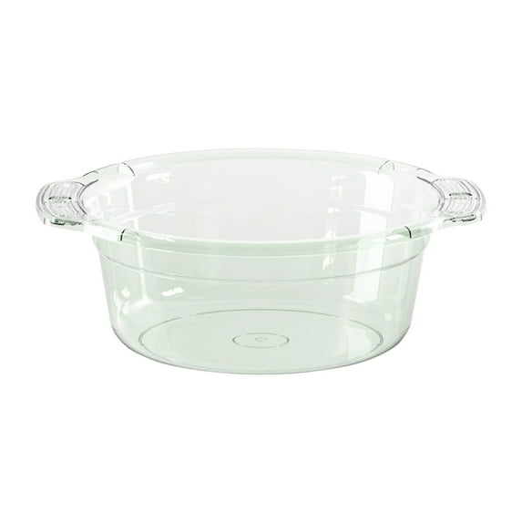 Kraoden Large-Capacity Transparent Plastic Washbasin for Household Use, Multi-Functional Storage Container for Toiletries and Daily Care Items, Ideal for Bathrooms and Dorms