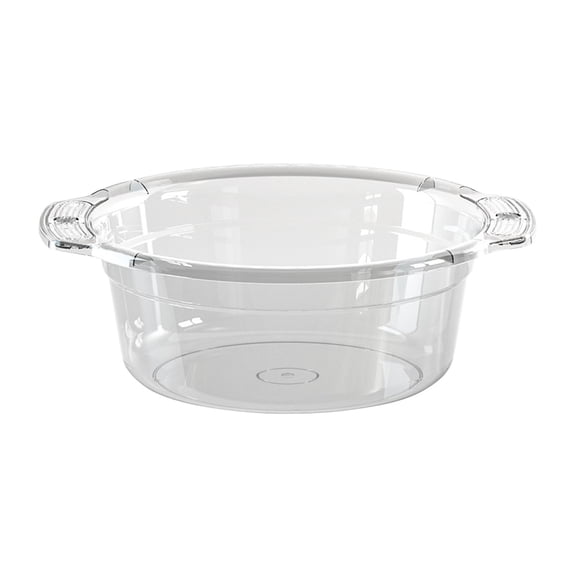 Kraoden Large-Capacity Transparent Plastic Washbasin for Household Use, Multi-Functional Storage Container for Toiletries and Daily Care Items, Ideal for Bathrooms and Dorms