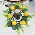 thumbnail image 1 of Kraoden Lemon Wreath Table Candle Decoration, Simulation Candlestick with Red Fruit and Green Leaves, Perfect for Home, Weddings, and Cozy Atmospheres, 1 of 6
