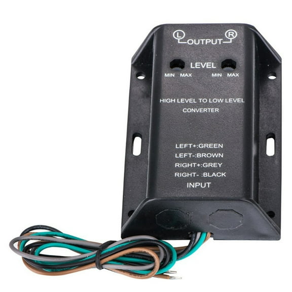 Kraoden Line Output Converter Amplifier Module for Car Stereo, Regulated Input Sensitivity, Converts High Frequency to RCA Output for Power Amplifiers and Subwoofers, Easy Installation