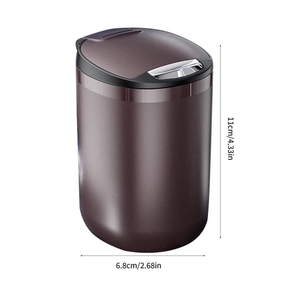Kraoden Metal Car Ashtray with Lid, Fire-Proof Portable Trash Can for Cars, Easy to Clean Ashtray with LED Light, Sturdy ABS & Stainless Steel Material, Ideal for Home & Travel