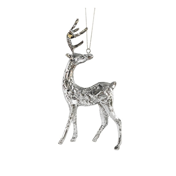 Kraoden Metal Deer Ornaments for Christmas Tree Decorations, Electroplated Iron Art Holiday Hangings, Elegant Table Decor for Home and Seasonal Layouts, Ideal Gift for Festive Occasions