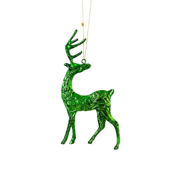 Kraoden Metal Deer Ornaments for Christmas Tree Decorations, Electroplated Iron Art Holiday Hangings, Elegant Table Decor for Home and Seasonal Layouts, Ideal Gift for Festive Occasions