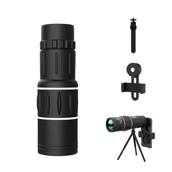 Kraoden Monocular Telescope with Smartphone Holder Tripod, High Power Nitrogen-Filled Monocular for Adults, HD Monocular Scope for Birdwatching Hiking Concert Travelling